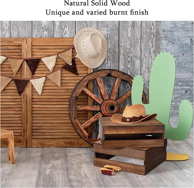 Sieral 4 Pieces Wood Cupcake Display Stand Decorative Dessert Appetizer Cake - Image 6