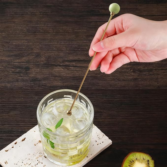 4PCS Stainless Steel Cocktail Swizzle Sticks Reusable Mixing Stirrers Coffee - Image 4