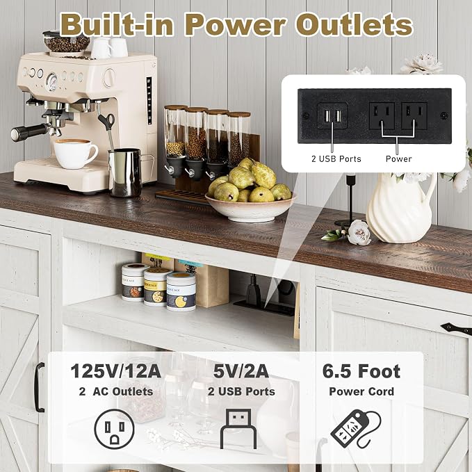 XVD 66" Farmhouse Coffee Bar - Image 4