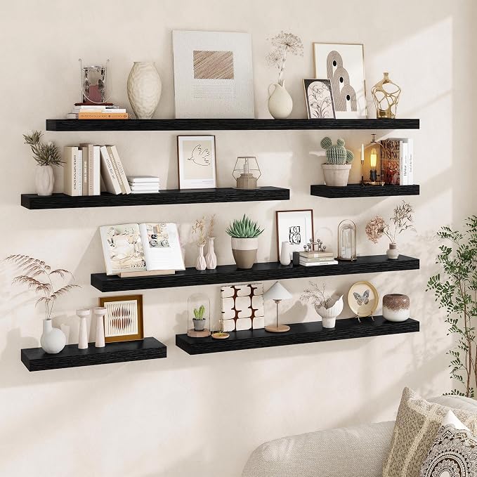 Fun Memories 55 Inch Fireplace Mantel Shelf -Long Floating Shelf, Wall Mounted - Image 2