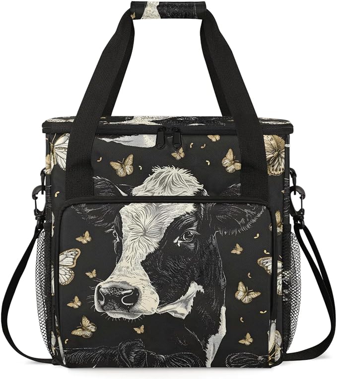 Cow Butterflies Coffee Maker Carring Bag, Large Insulated Storage Organizer by Home