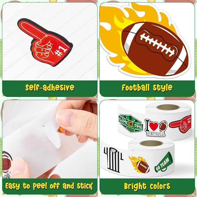 Haooryx Football Sport Stickers Rolls - Image 4