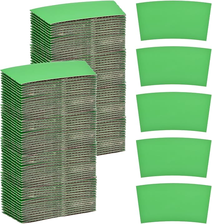 uxcell 100pcs Disposable Coffee Cup Sleeves, Cardboard Cup Sleeves by uxcell
