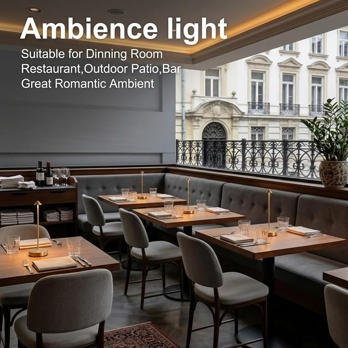 Cordless Table Lamps Rechargeable, 6000mAh Battery Operated LED Table Lamp - Image 2