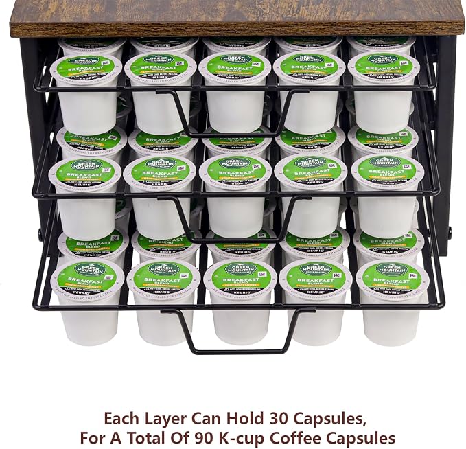 3 Tier Coffee Capsule Storage Drawer, Coffee Pod Holder - Image 7
