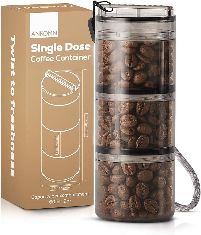 ANKOMN QuarterSeal X7 Airtight Modular Coffee Canister – Single Dose Coffee by Ankomn