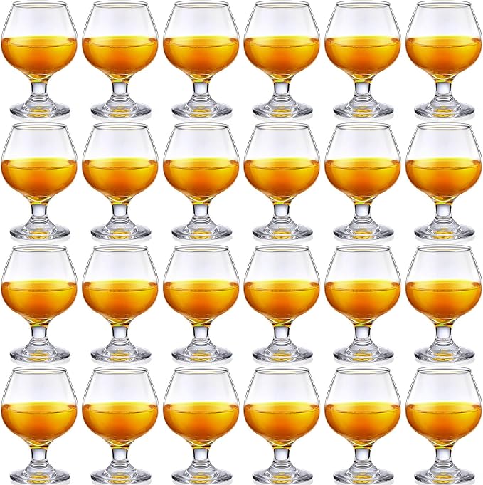 Qunclay 24 Pcs Shot Glasses Cute Cognac Snifter Small Brandy Snifter by Qunclay