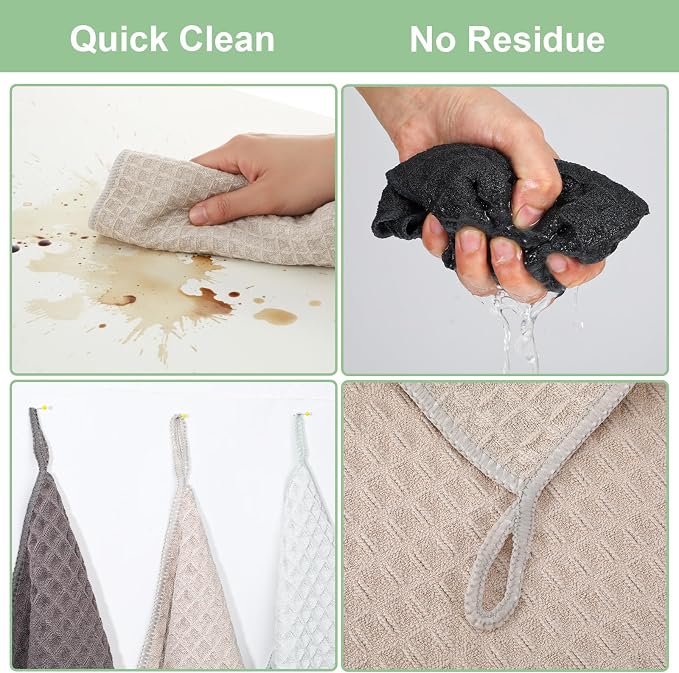 4 Pack Barista Towels, Waffle Weave Coffee Towel Cleaning Cloths - Image 5