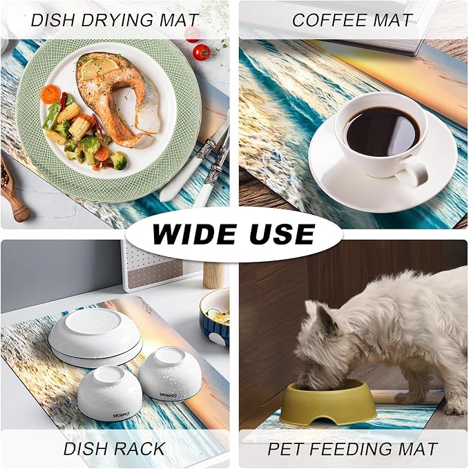 Coffee Mat, Coffee Bar Accessories Fit Under Coffee Maker Espresso Machine - Image 7