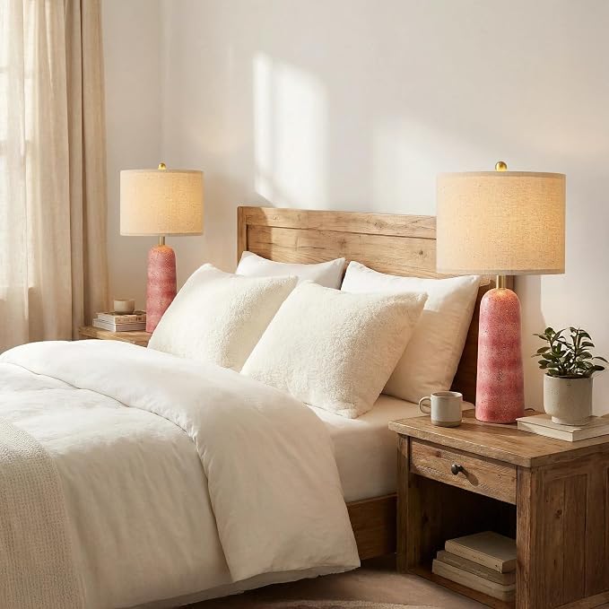 BOBOMOMO 27.25" Modern Table Lamp Set of 2, Lamps - Image 7