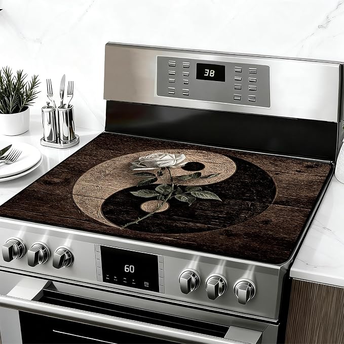 28"x20" Anti-Slip Electric Stove Top Cover Tai Chi Foldable Heat-Resistant by seewan