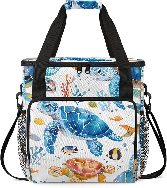 Turtle Ocean Coffee Maker Carring Bag, Large Insulated Storage Organizer Case by Home