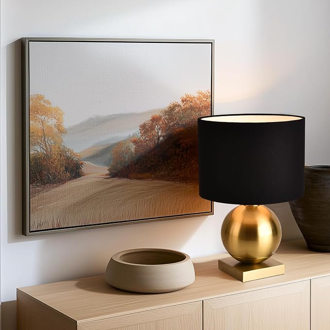 Gold Ball Modern Table Lamp, Mid Century Bedside Lamp Nightstand Light - Image 8