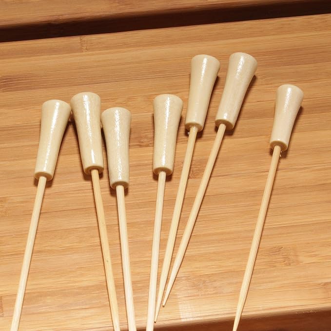 BambooMN Decorative Golf Tee Bamboo Cocktail Sandwich Skewer Picks - Image 2