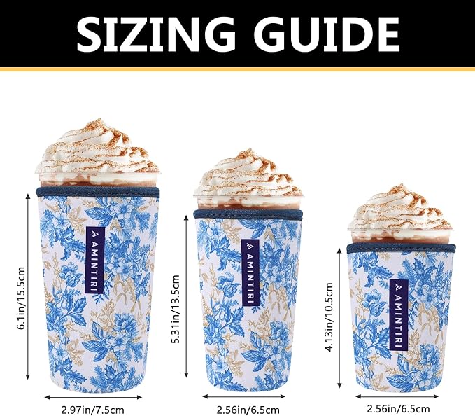 3 Pack Reusable Sleeve for Iced and Hot Drinks Cup, Neoprene Sleeve Compatible - Image 3