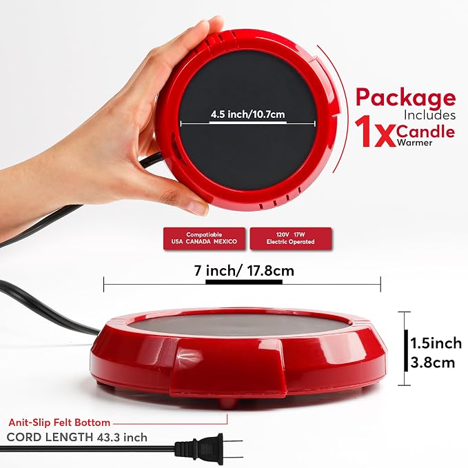 Large Candle Warmer Plate Safely Releases Scents Without a Flame - Image 2
