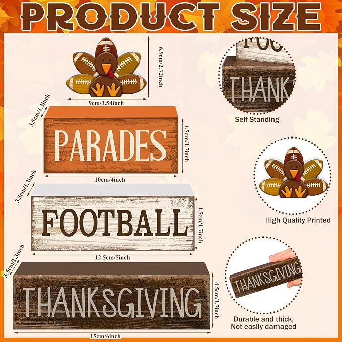 Lineshading 4 Pcs Fall Table Decorations - Image 2