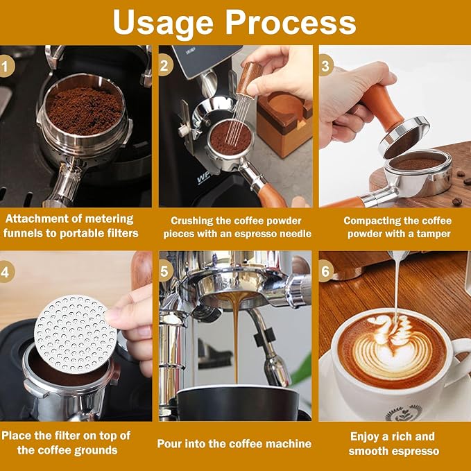 51mm Espresso Accessories Kit, Wooden Handle Espresso Tamper, WDT Tool - Image 6