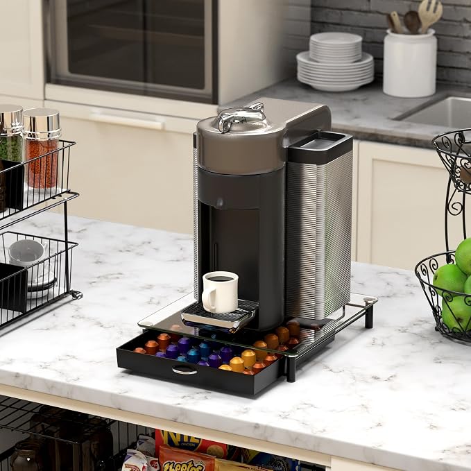 DecoBrothers Tempered Glass Coffee Pod Drawer Compatible - Image 2