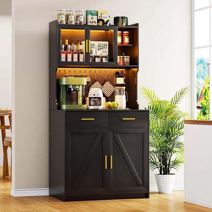 Gurexl 64" Farmhouse Kitchen Pantry by Gurexl