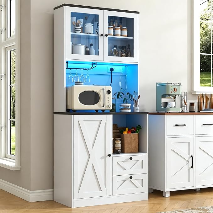 71" Tall Coffee Bar Cabinet - Image 6