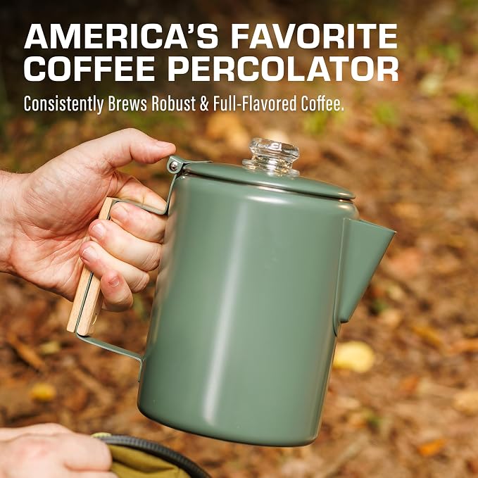 COLETTI Bozeman Green Percolator Coffee Pot — Camping Coffee Makers — Camping’s - Image 4