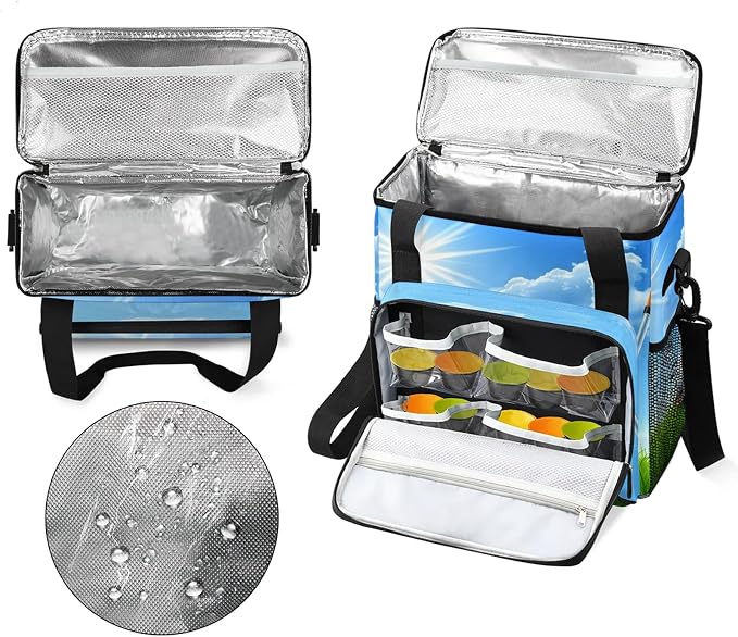 Golf Ball Club Coffee Maker Carring Bag, Large Insulated Storage Organizer Case - Image 3