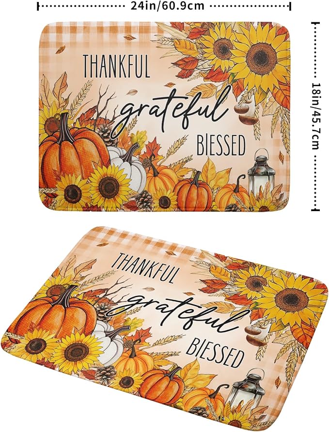 Giwawa Autumn Pumpkins Dish Drying Mat - Image 2