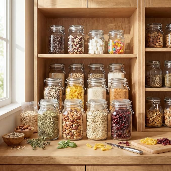 17oz - 6 Pack Square Glass Jars - Image 7