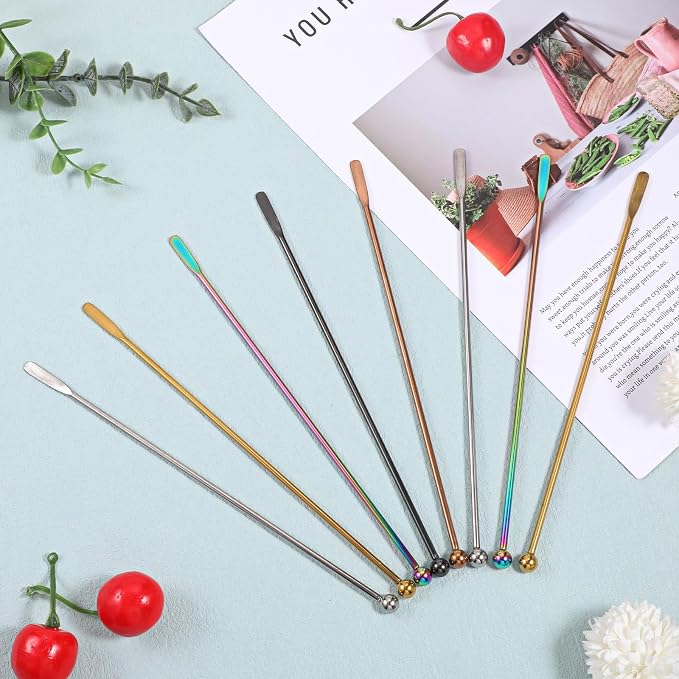 8 Pcs 7" Swizzle Sticks Cocktails Stirs Reusable Coffee Stirrers Drink Stirrers - Image 5