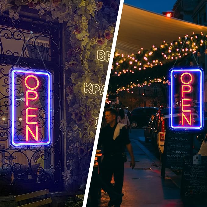 Open Signs for Business, Neon Open Sign Led, 16.5"x 9", - Image 7