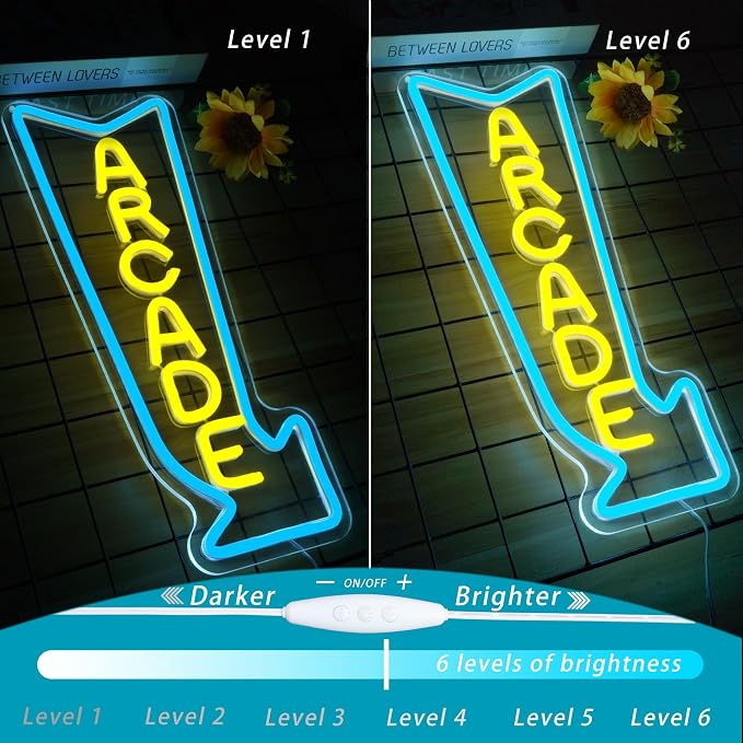 Arcade Neon Sign LED Light Dimmable Gaming Lights - Image 5