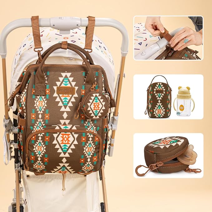 Montana West Wrangler Callie Diaper Bag Backpack - Image 4