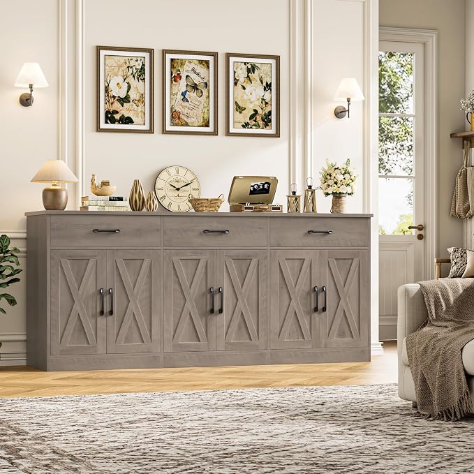 HOSTACK 71" Large Sideboard Buffet Cabinet - Image 5