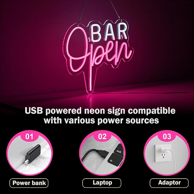 Bar Open Neon Sign for Wall Décor - Image 5