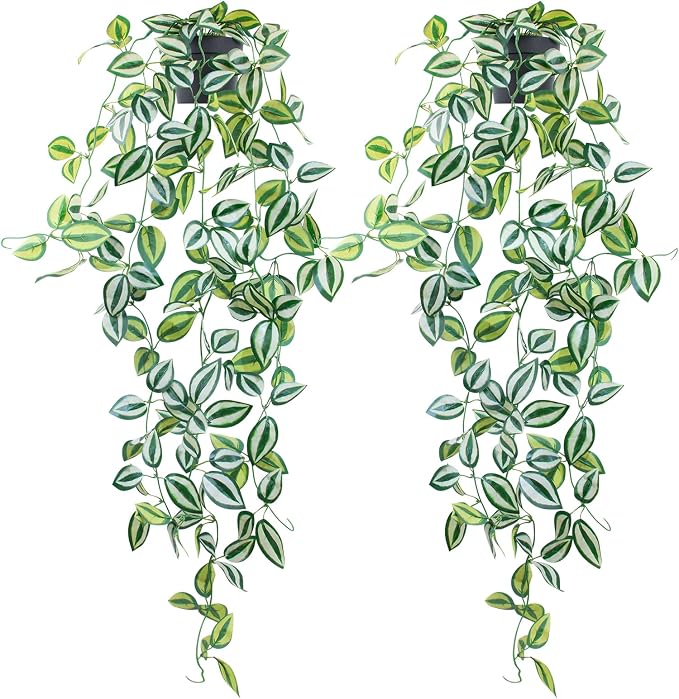 LOYWREE 2 Pack Fake Hanging Plants by Unknown