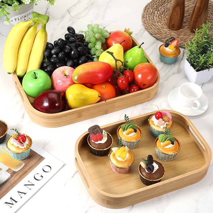 2 Pack Bamboo Serving Trays - Image 6