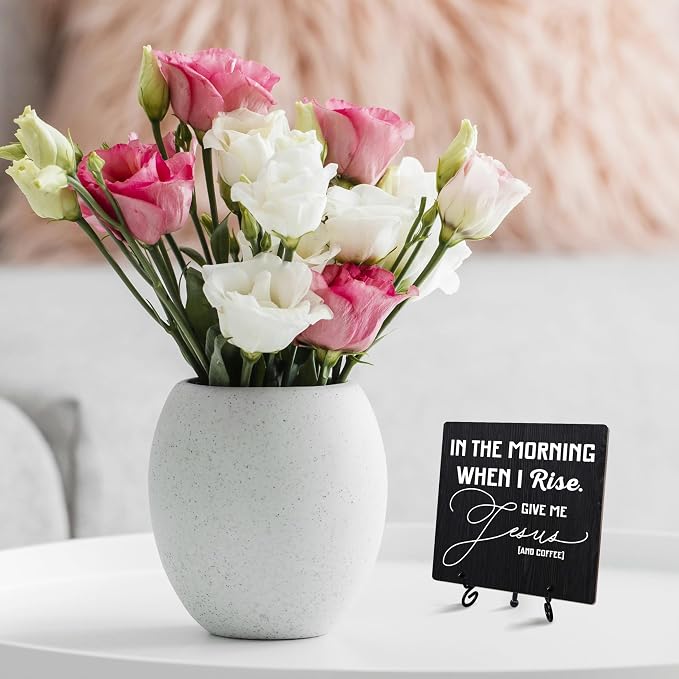 Coffee Sign Desk Decor, In the Morning When I Rise Give Me Jesus and Coffee Sign - Image 3