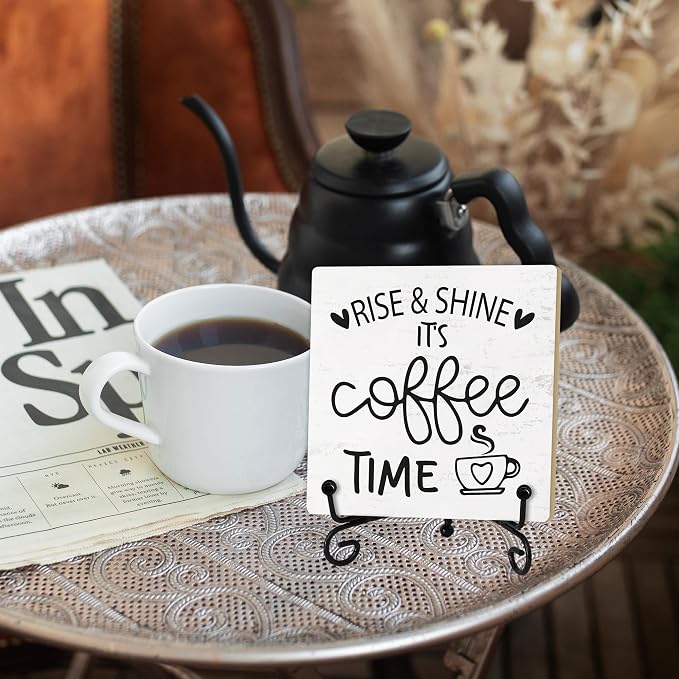 Coffee Desk Decor Sign, Coffee Time Sign - Image 5