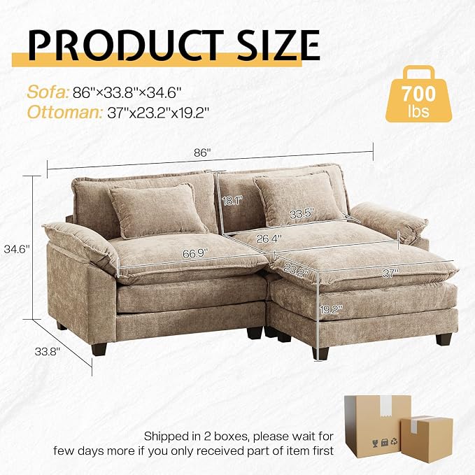 Modular Sectional Sofa, Cloud Couch - Image 2