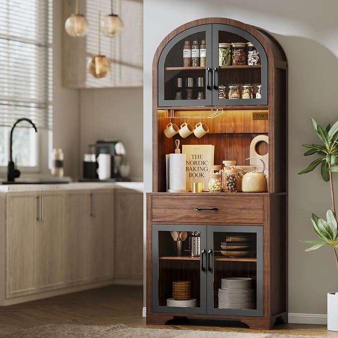 75" Tall Arched Pantry Cabinet by beronbaer