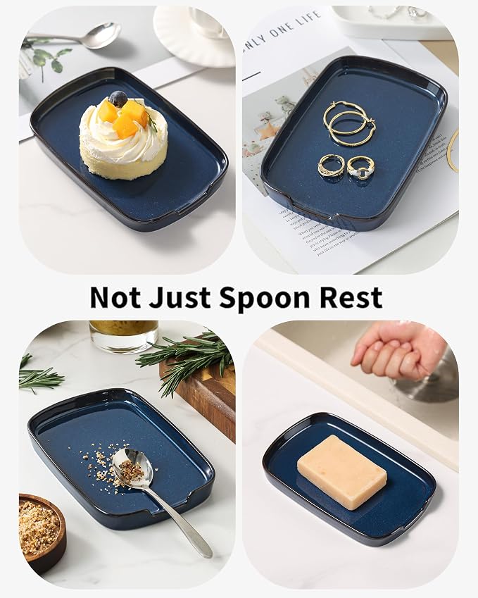 ABRUTY Spoon Rest for Stove Top, Ceramic Spoon Holder for Counter, Modern - Image 5
