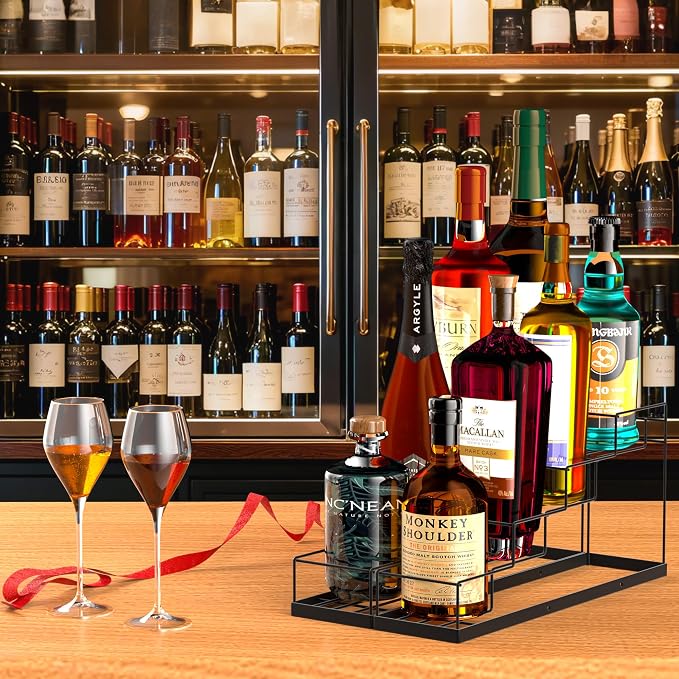 Invech Coffee Syrup Organizer Rack 2 Pack, Metal Syrup Holder - Image 4