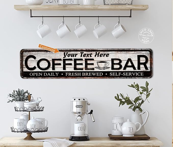 Custom Personalized Name Cafe Bar Sign - Image 2