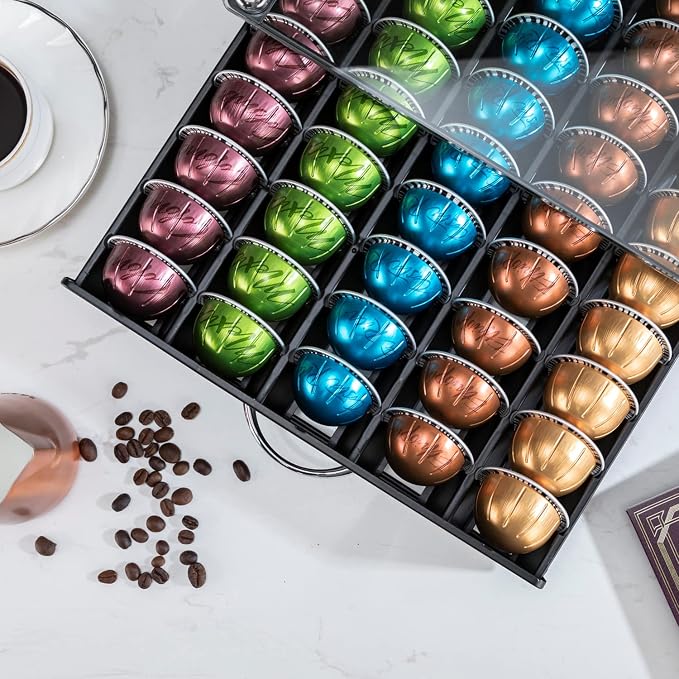 FlagShip for Vertuo Pod Holder Coffee Pod Organizer for Nespresso Pod Storage - Image 3