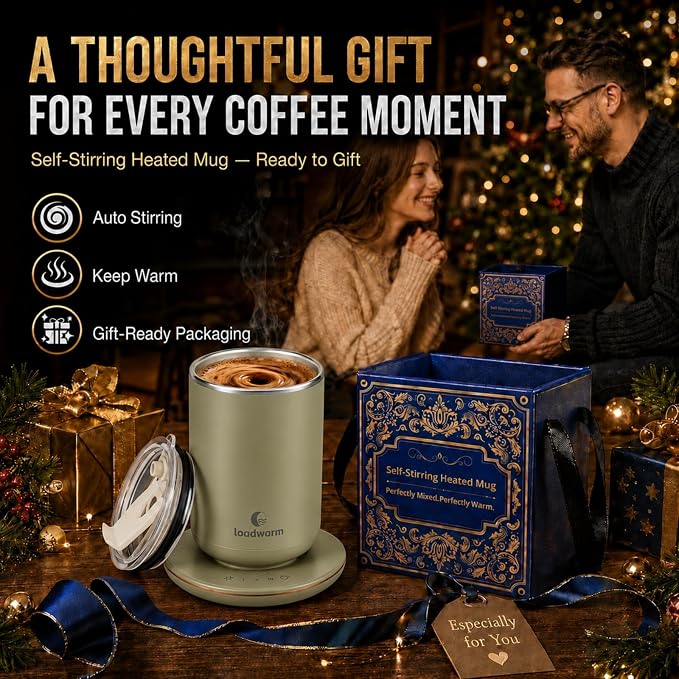 Self Heated Stirring Coffee Mug, 10oz Auto Mixing Cup - Image 8