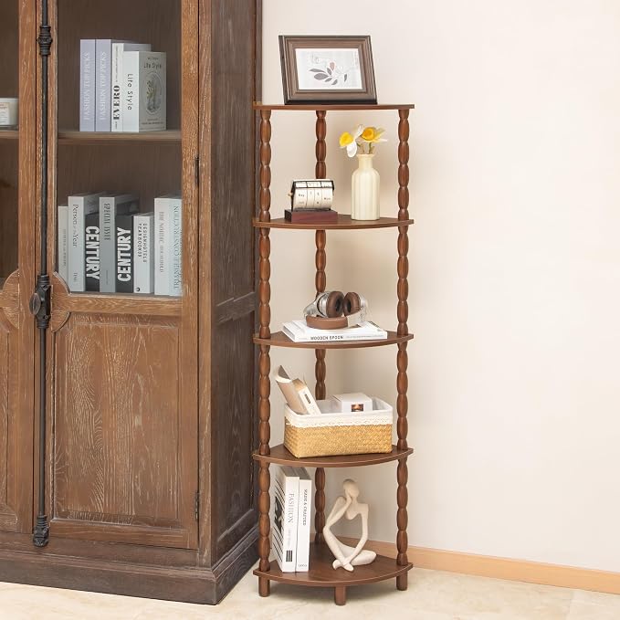 MaxSmeo Corner Shelf, 5-Tier Corner Bookshelf - Image 7