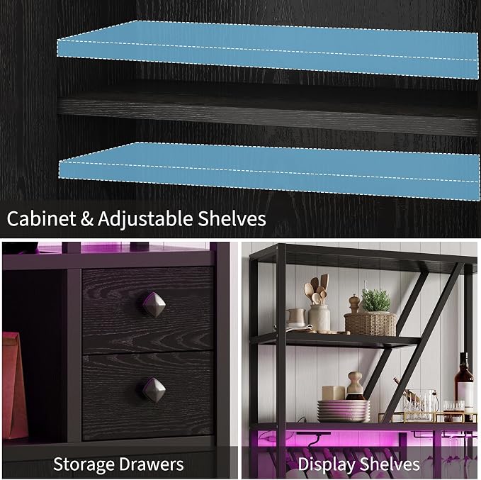 Garvee Modern Tall Bar Cabinet - Image 8