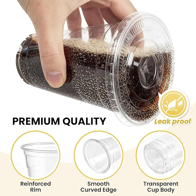 100 Pack 16 oz Plastic Cups - Image 3