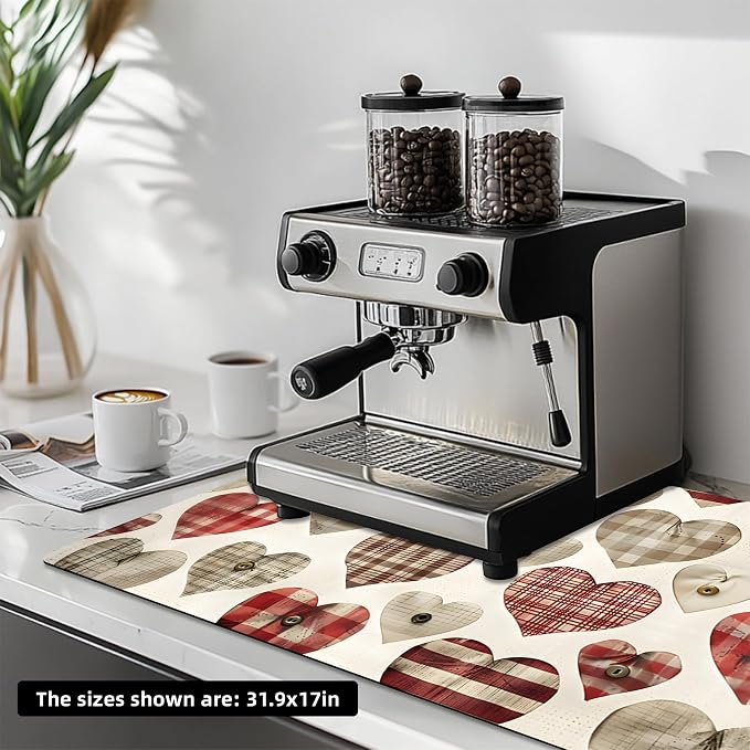 NYZE Coffee Mat Absorbent Non Slip Dish Drying Mat - Image 8